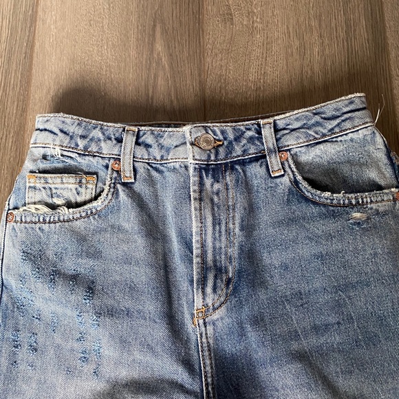 Free People Dakota Ripped Straight Leg Jeans - Picture 5 of 15